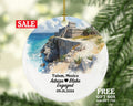 Tulum Christmas Ornament Personalized - Mexico Engaged Married Family Together Couple Travel Honeymoon Engagement Marriage