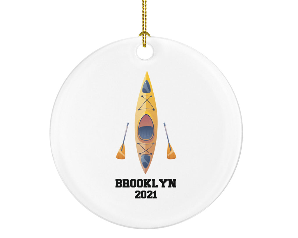 Kayak Christmas Ornament Personalized - Kayaker Gift - Water Sports - Lake Kayaking - Canoeing Christmas
