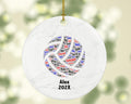 Personalized Volleyball Ornament – Custom Sports Gift for Players, Coaches, and Teams – Word Art Keepsake