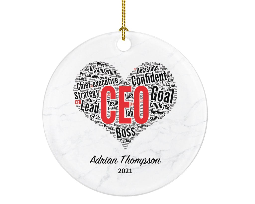 Ceo Christmas Ornament Personalized - Chief Executive Officer Gift - Custom Name Year