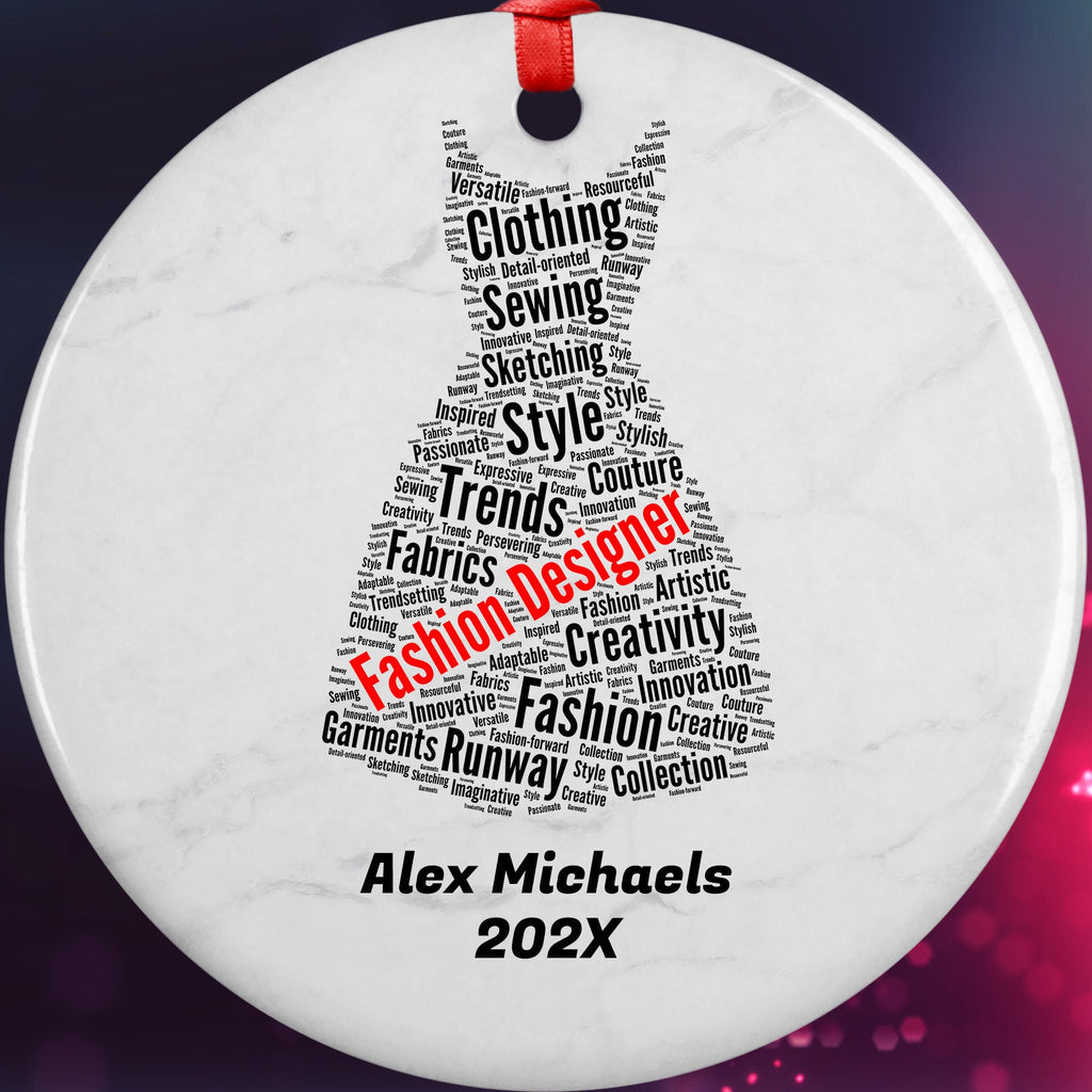 Fashion Designer Personalized Christmas Ornament