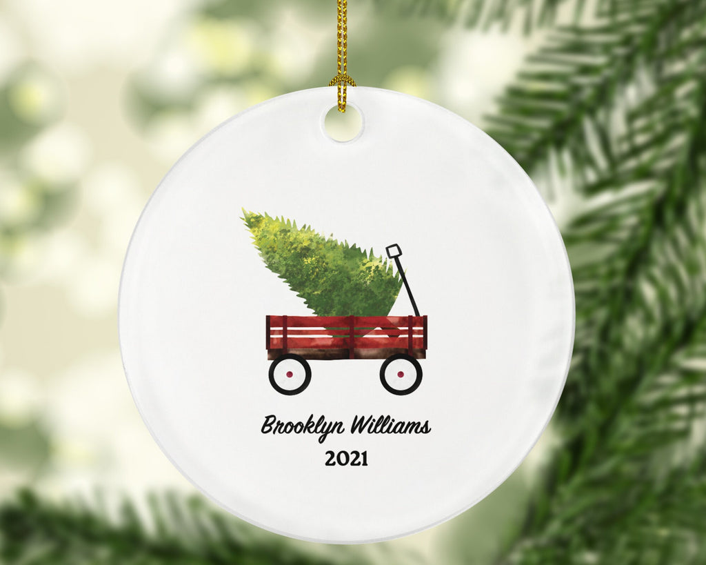 Wagon Christmas Ornament Personalized - Gift For KidsToddler