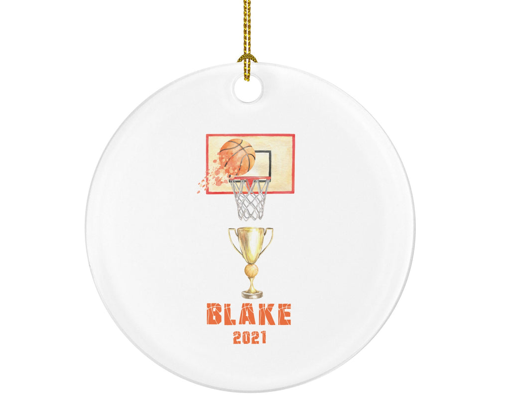 Basketball Team Player Christmas Ornament Personalized - Custom Gift for Basketball Team Player Gamer Sports Hobby Occupation Decorations