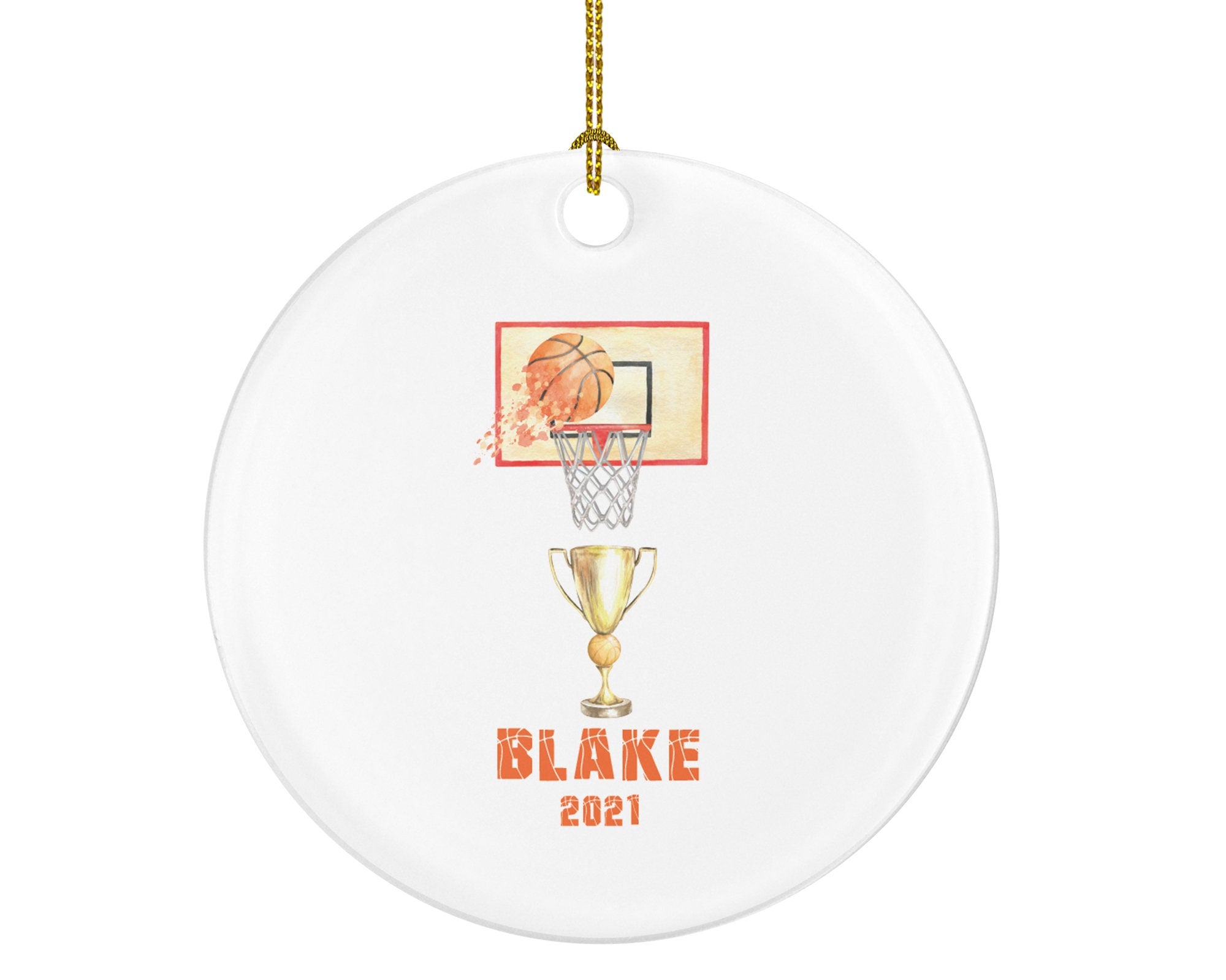 Basketball Team Player Christmas Ornament Personalized - Custom Gift for Basketball Team Player Gamer Sports Hobby Occupation Decorations