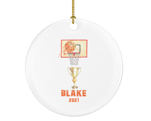 Basketball Team Player Christmas Ornament Personalized - Custom Gift for Basketball Team Player Gamer Sports Hobby Occupation Decorations