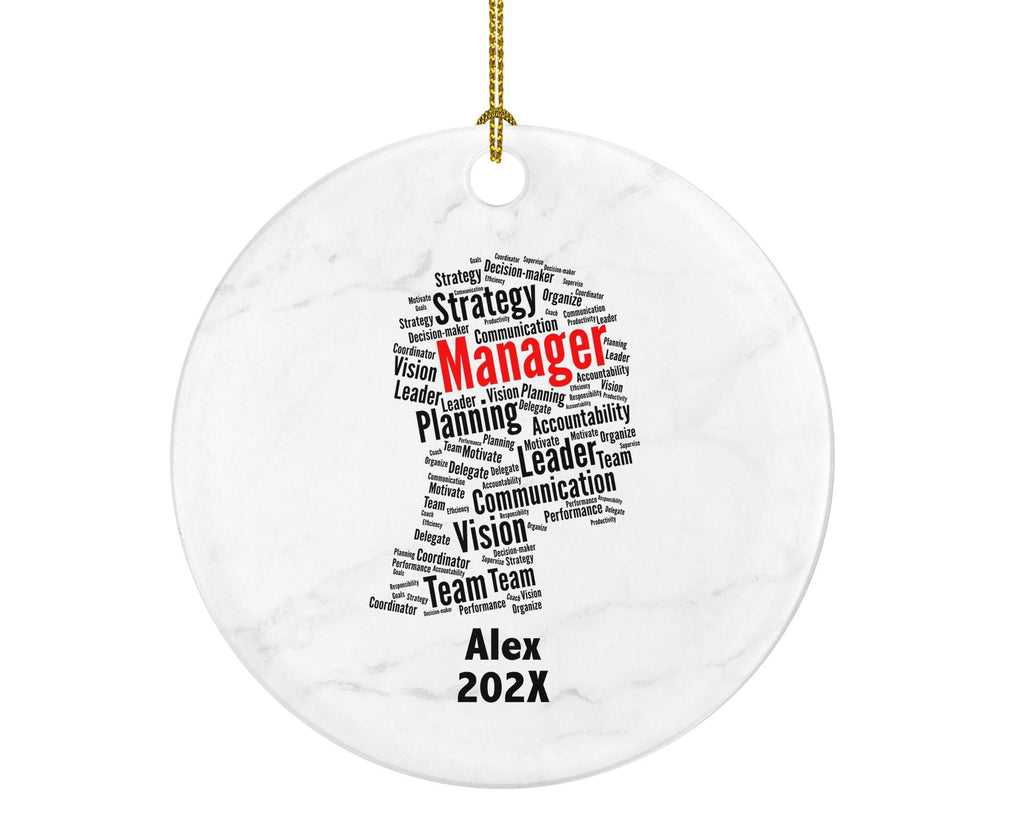Personalized Manager Christmas Ornament – Custom Leadership Gift – Business Office Ornament – Team Leader Holiday Keepsake