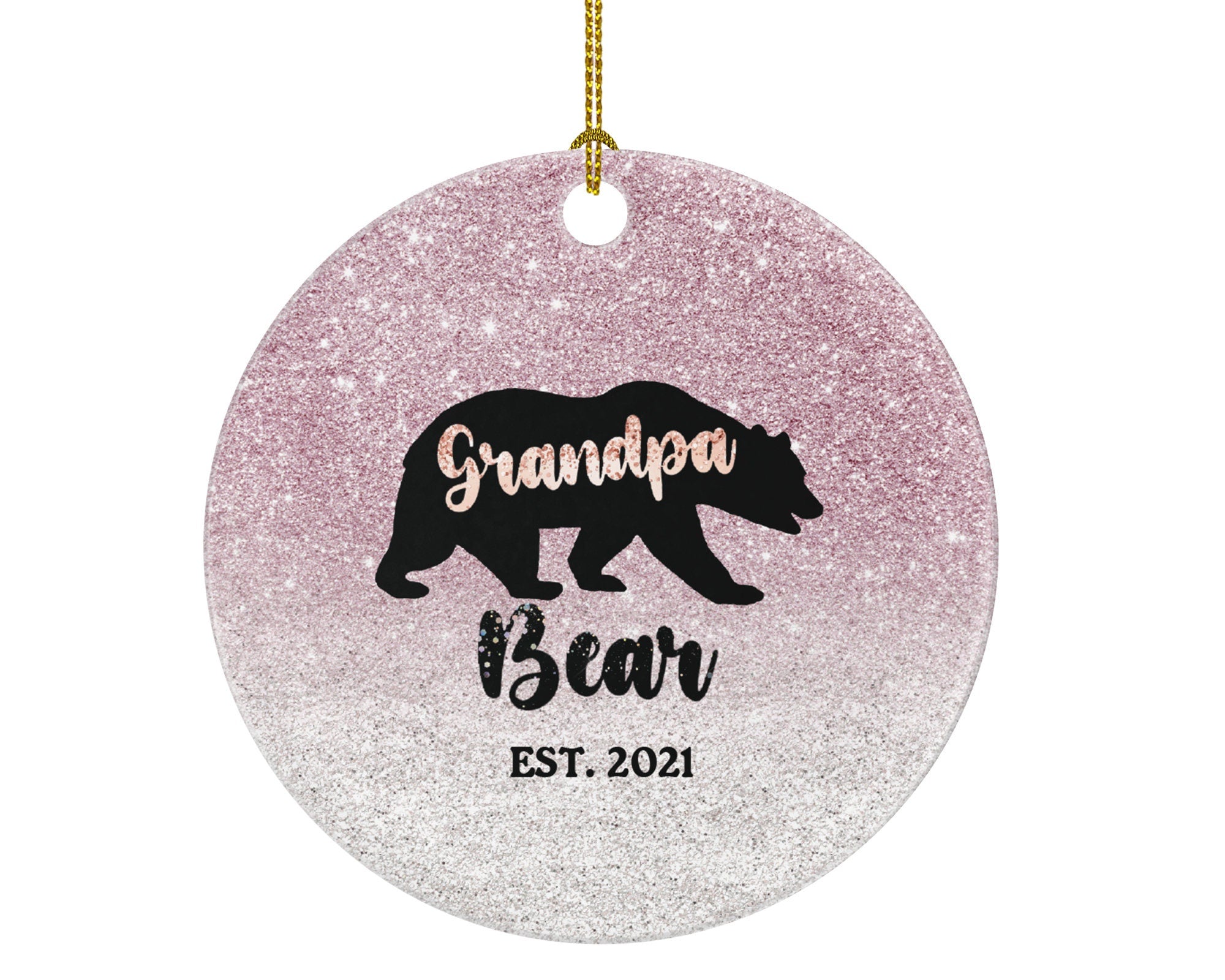 Grandpa Bear Ornament, Grandpa Bear Gift, Grandparent Pregnancy Announcement, Father's Day Gift