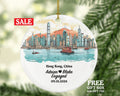Hong Kong Christmas Ornament Personalized - Engaged Married Family Together Couple Travel Honeymoon Engagement Marriage