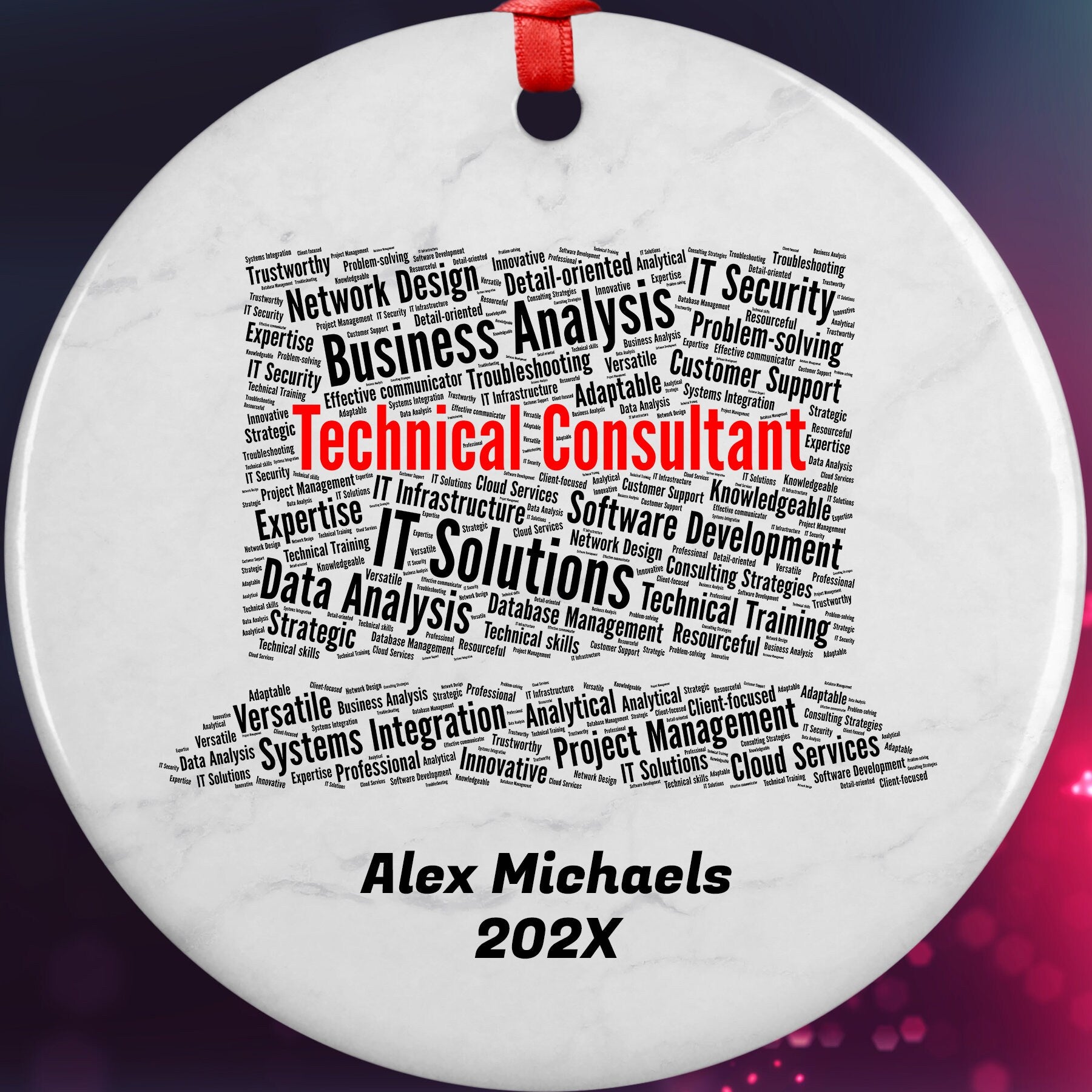 Technical Consultant Personalized Christmas Ornament