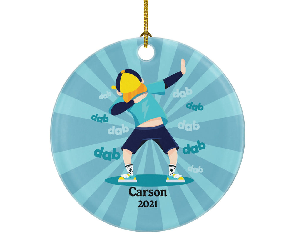 Dabbing Boy Personalized Christmas Ornament / Dabbing Boy Personalized Christmas Ornament / Dance Boy / Dabbing Ornament / Dab Ornament