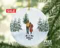 First Christmas as Mr & Mrs Married Couple Christmas Ornament Personalized - Newlywed Mr. and Mrs. Wedding Gift - Winter Couple in Snow