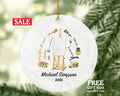 Artist Personalized Ornament, Christmas Art Lover,  Art Teacher, Xmas Artist Drawing Painting Art Craft Custom Gift