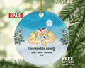 Personalized Family of 3 Christmas Ornaments Fox Foxes Family Custom Names Watercolor Family of Three First Ornament Gift for with Kids Xmas