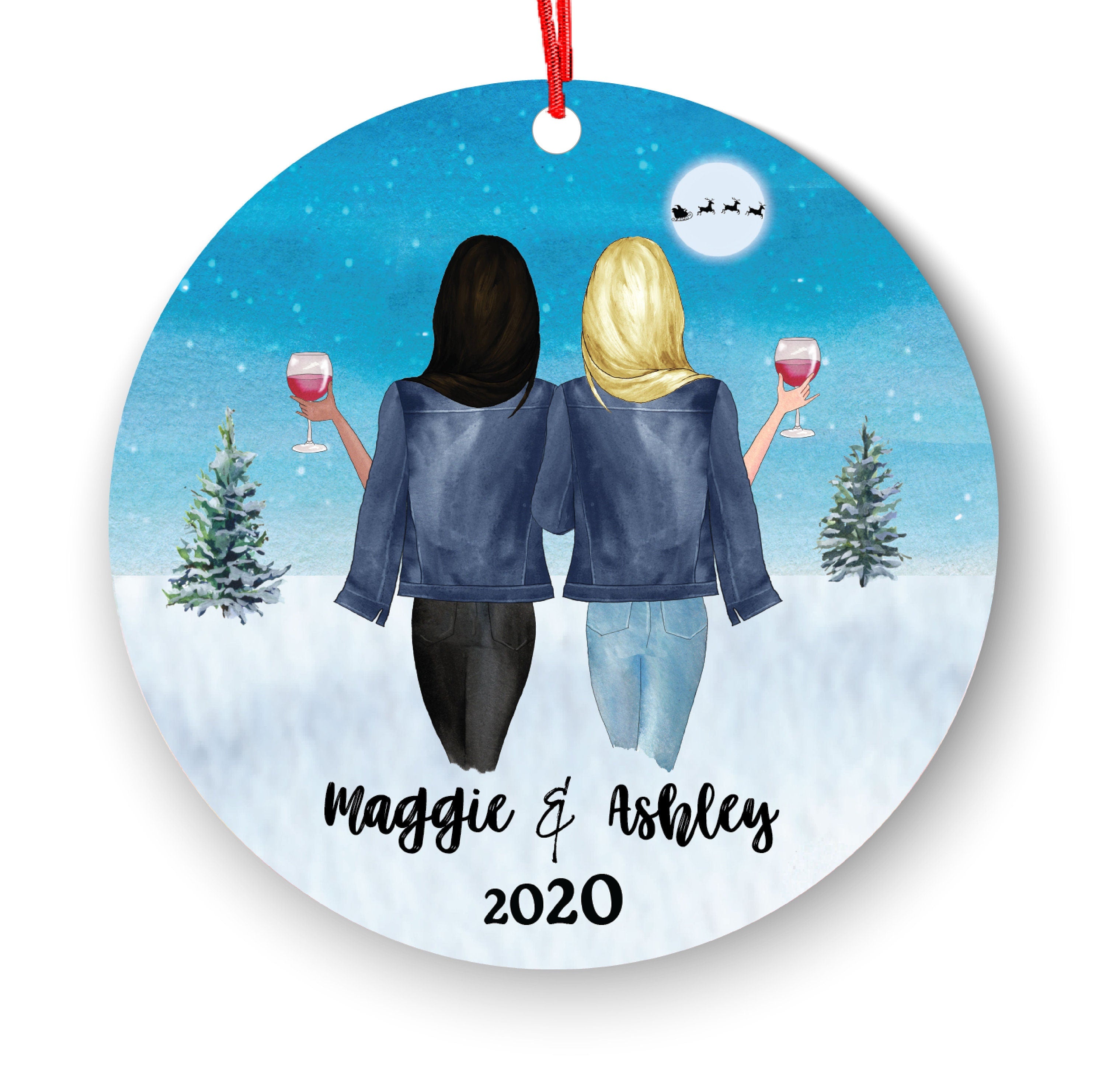 Soul Sisters for 2, Best Friends Christmas Ornament for Sisters, Personalized Ornament, BFF Gift, Personalized Friend Ornament, Besties