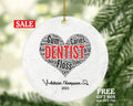 Dentist Christmas Ornament Personalized - Dental Gift Graduation Custom Occupational Orthodontist Occupation Dental Gift