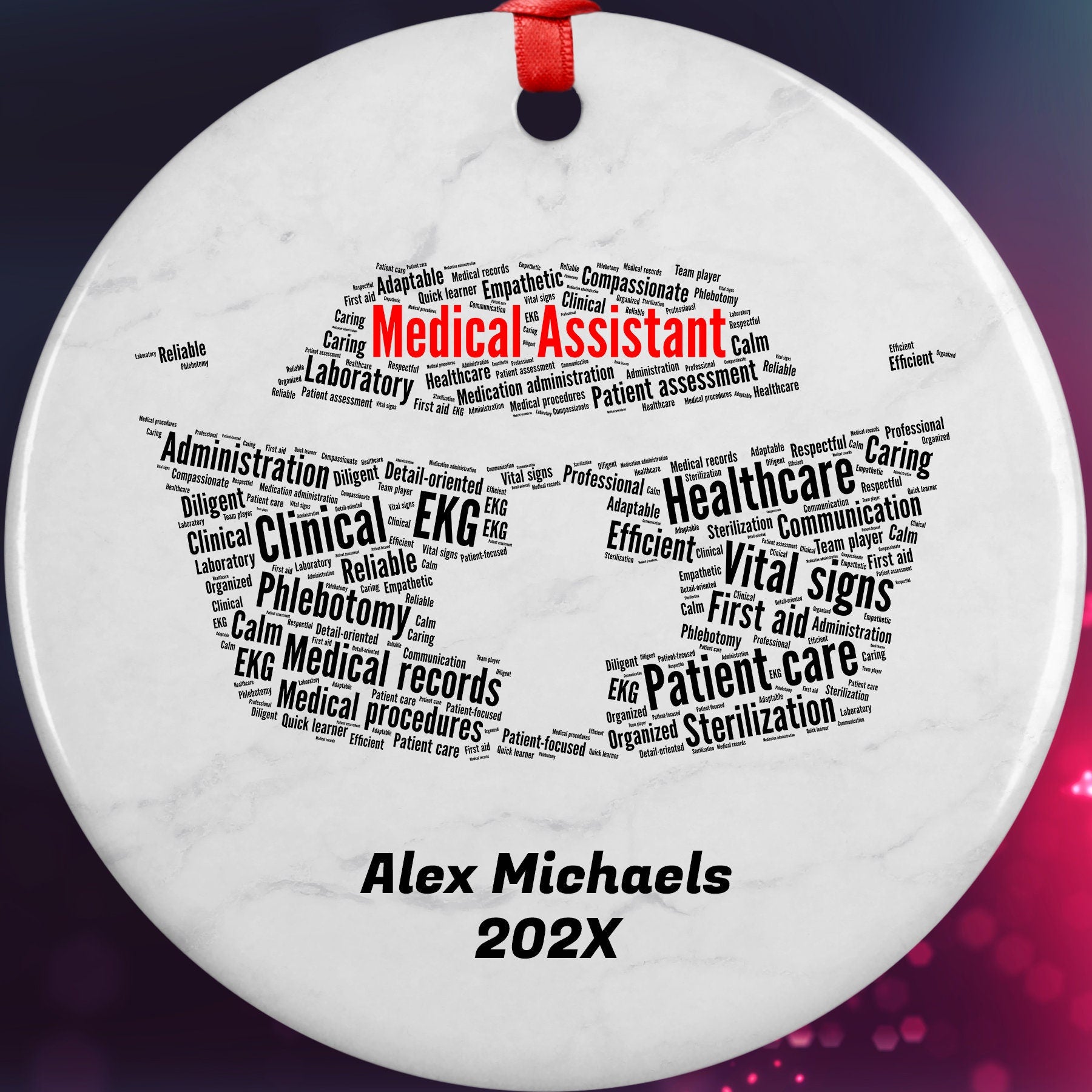 Medical Assistant Personalized Christmas Ornament