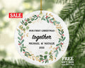 Our First Christmas Together Couple Christmas Ornament Personalized - New Couple Gift - Custom Names and Year