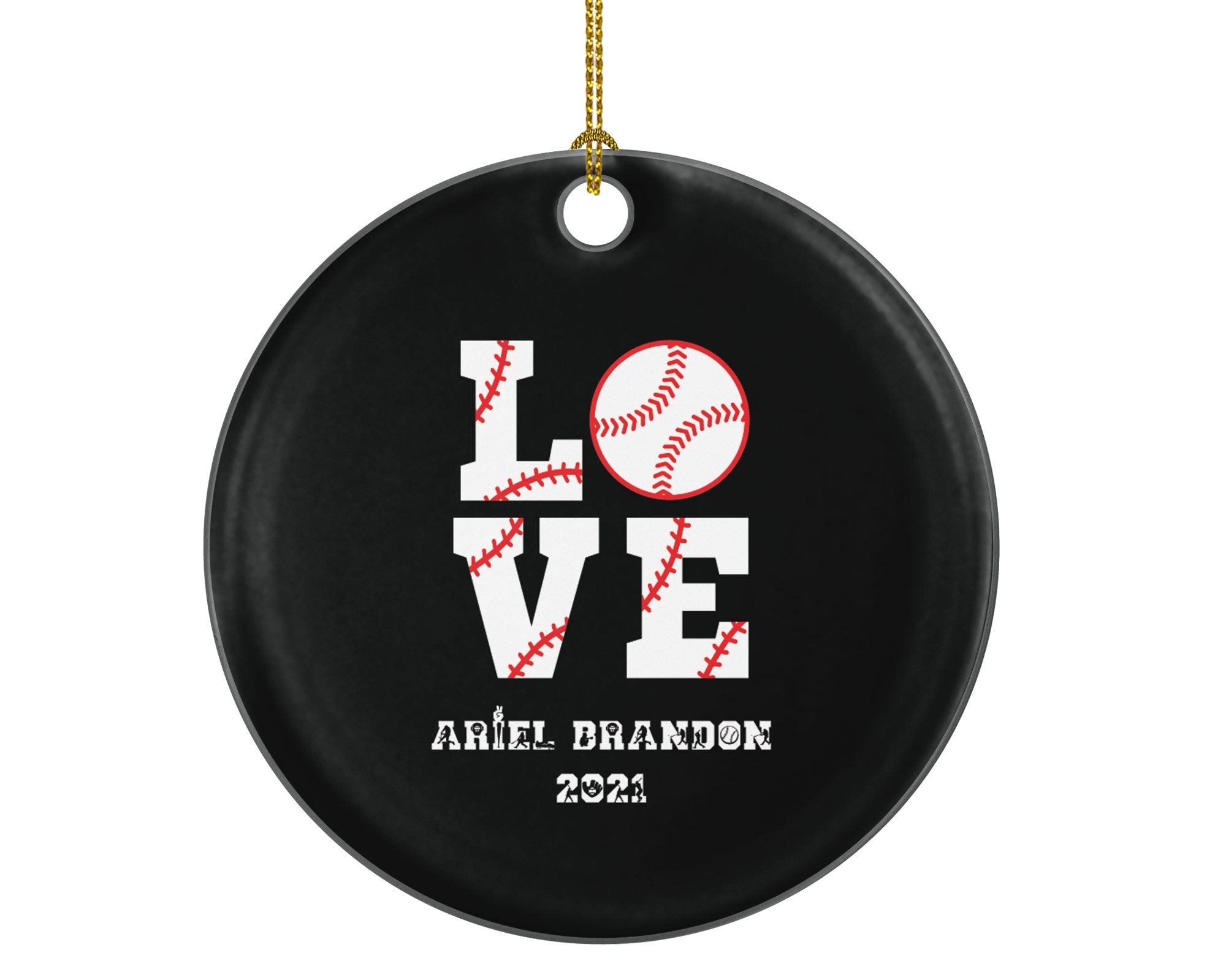 Personalized Baseball Christmas Ornament - Baseball Player Gamer Lover Sports Hobby Occupation Custom Gift Play Game