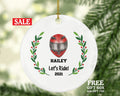 Motorcycle Dirt Bike Rider Helmet Christmas Ornament - Custom Gift for Bikers Racer Motocross Racing Personalized