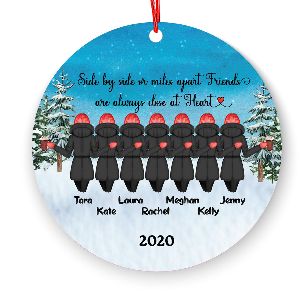 Soul Sisters for 2 3 4 5 6 7 Best Friends Christmas Ornament for Sisters Personalized BFF Gift Personalized Friend Girls Female Besties