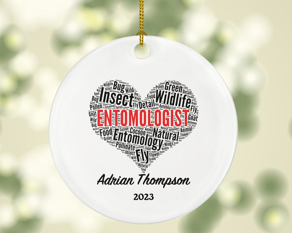 Personalized Entomologist Christmas Ornament - Insect Researcher Occupation Entomology