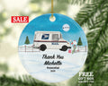 Mail Carrier Truck Postal Worker Christmas Ornament - Mailman Appreciation Gift Thank You Essential Worker Holiday