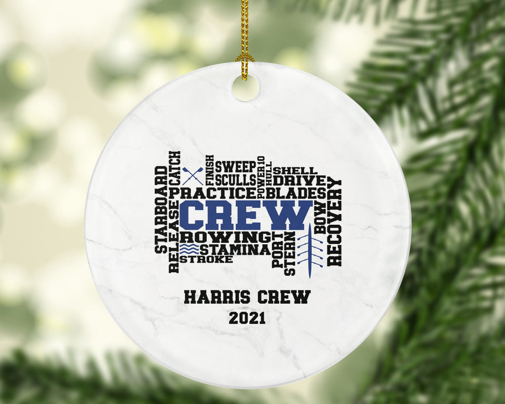 Crew Christmas Ornament Personalized - Kayak Team Kayaker Squad Water Sports Lake Canoeing Gift