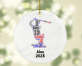 Personalized Cricket Christmas Ornament – Custom Sports Gift – Cricket Player Ornament – Batsman and Bowler Keepsake