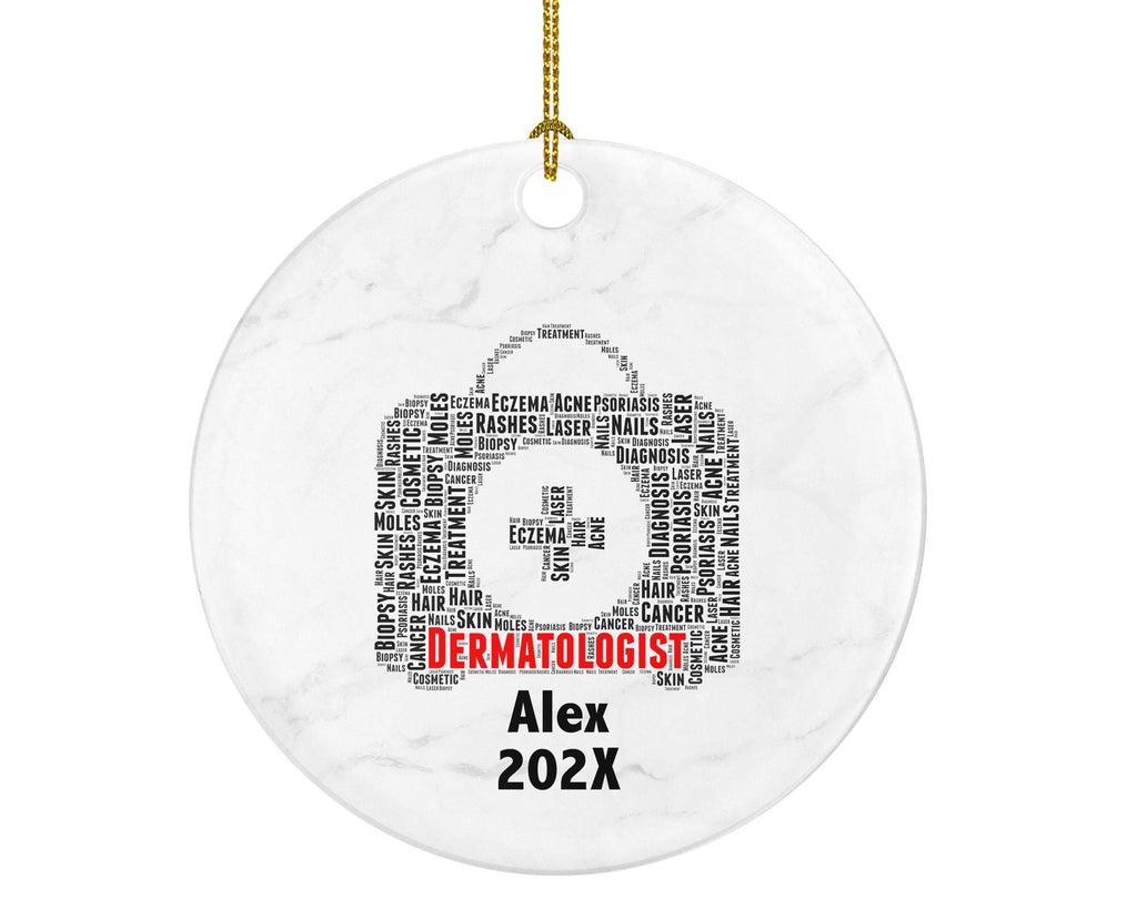 Personalized Dermatologist Christmas Ornament – Custom Doctor Gift – Skin Care Specialist Ornament – Medical Professional Keepsake