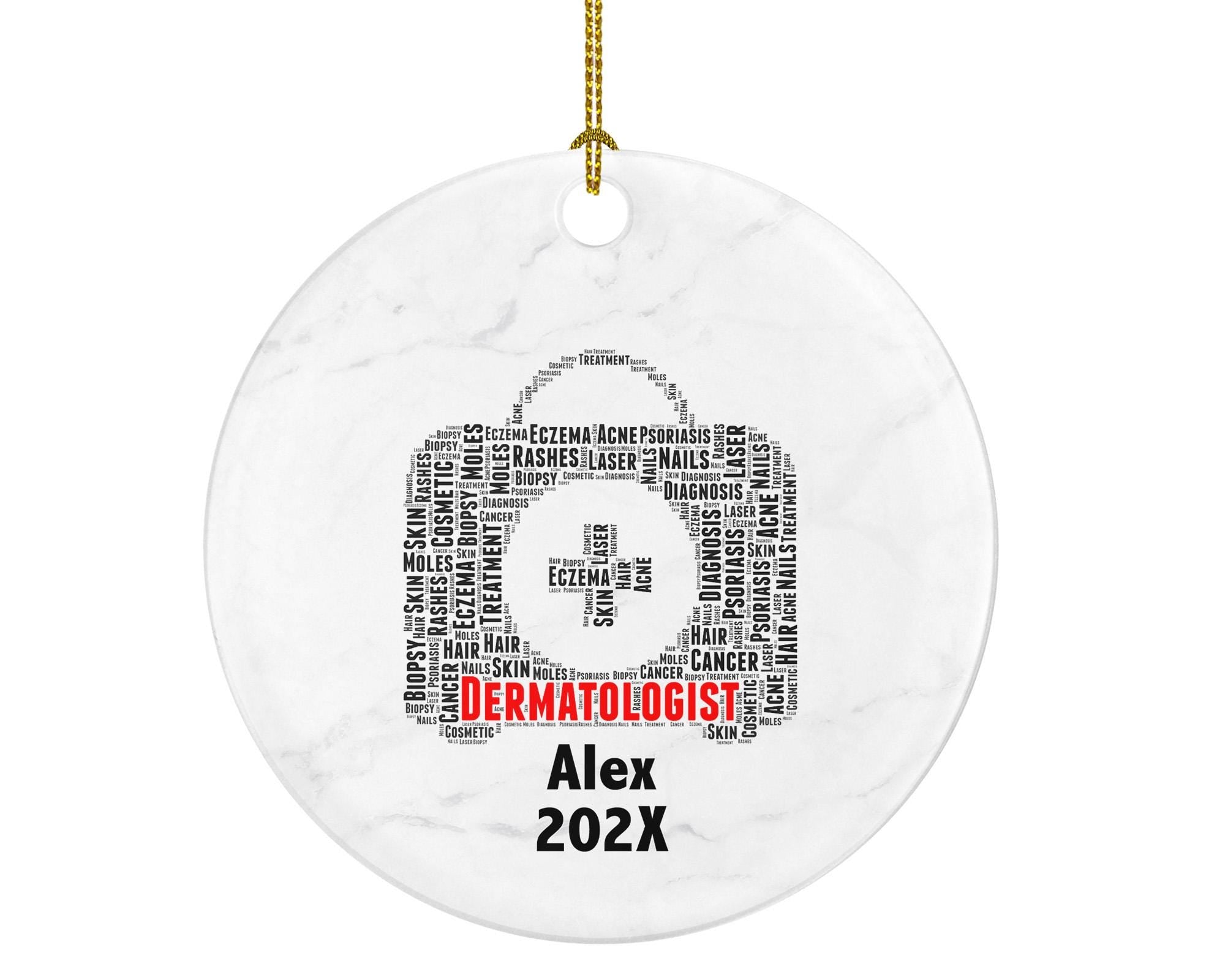 Personalized Dermatologist Christmas Ornament – Custom Doctor Gift – Skin Care Specialist Ornament – Medical Professional Keepsake