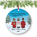 Family Christmas Ornament: Personalized Winter Scene (Ceramic, 3-Inch)
