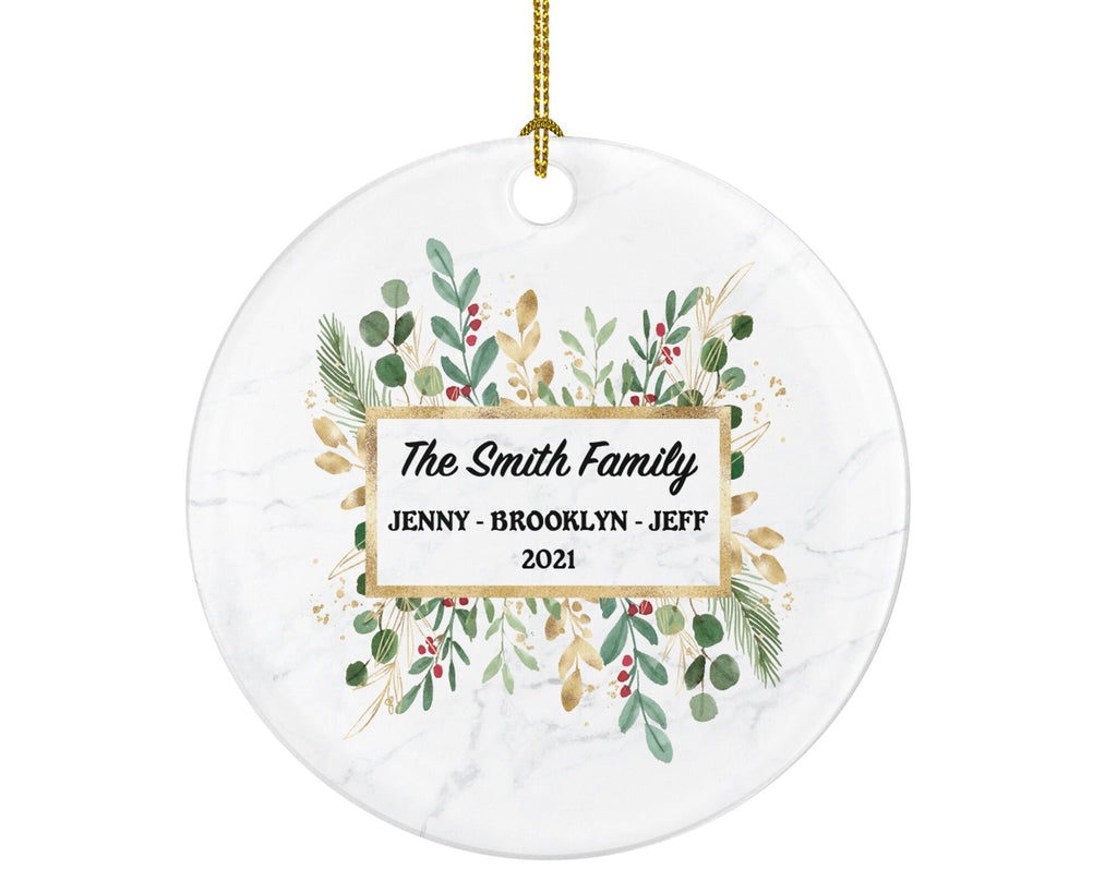 Family of 2 3 4 5 6 Christmas Ornament Personalized - Gift for Family - Custom Name Year Christmas Ornament