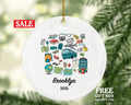 Traveler Christmas Ornament Personalized - Vacation Travel Lover Gift For Traveler - Custom Name Year