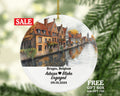 Bruges Christmas Ornament Personalized - Belgium Engaged Married Family Together Couple Travel Honeymoon Engagement Marriage