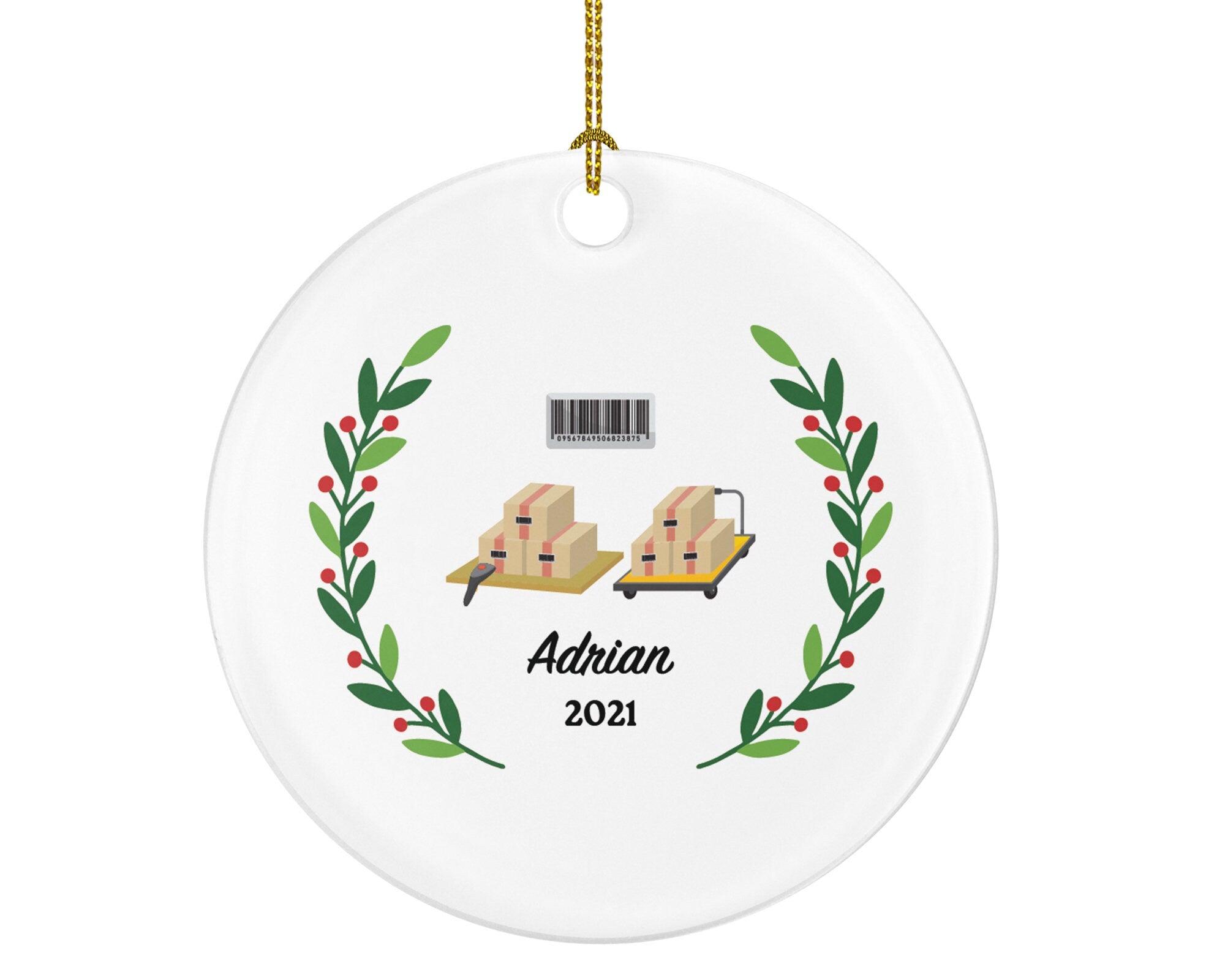Warehouse Worker Owner Christmas Ornament Personalized - Heavy Duty Job Gift for an Employee Employer Custom