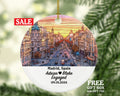 Madrid Christmas Ornament Personalized - Spain Engaged Married Family Together Couple Travel Honeymoon Engagement Marriage
