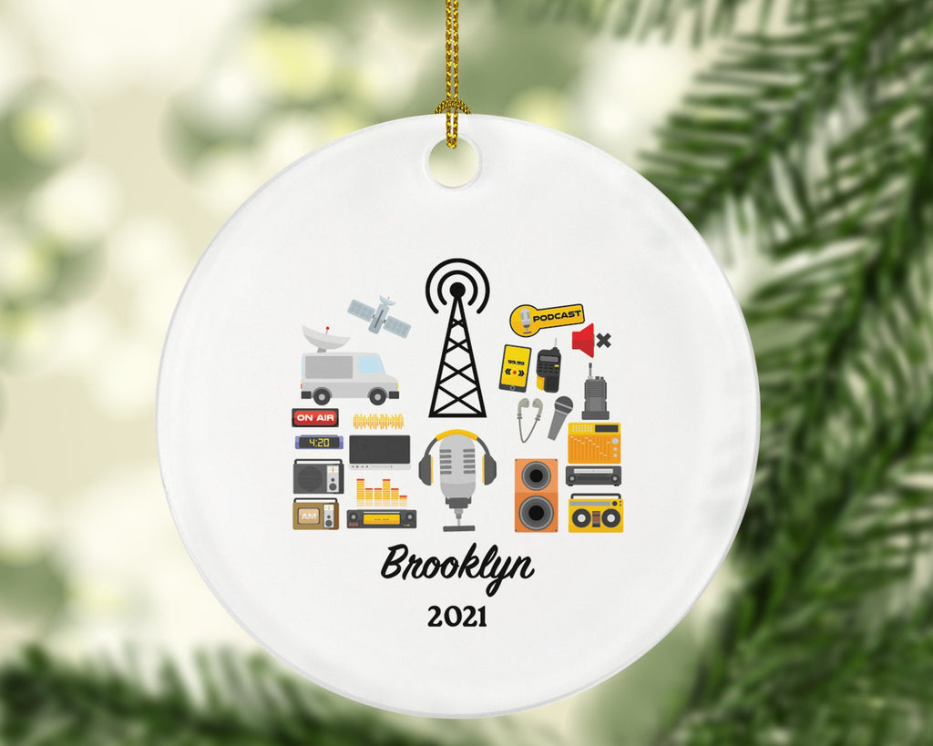 Radio Worker, DJ, Producer, Presenter, Owner Christmas Ornaments Personalized - Gift for Radio Worker