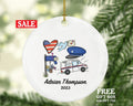 Mail Carrier Truck Postal Worker Christmas Ornament Personalized - Mailman Appreciation Gift Thank You Essential Worker Holiday