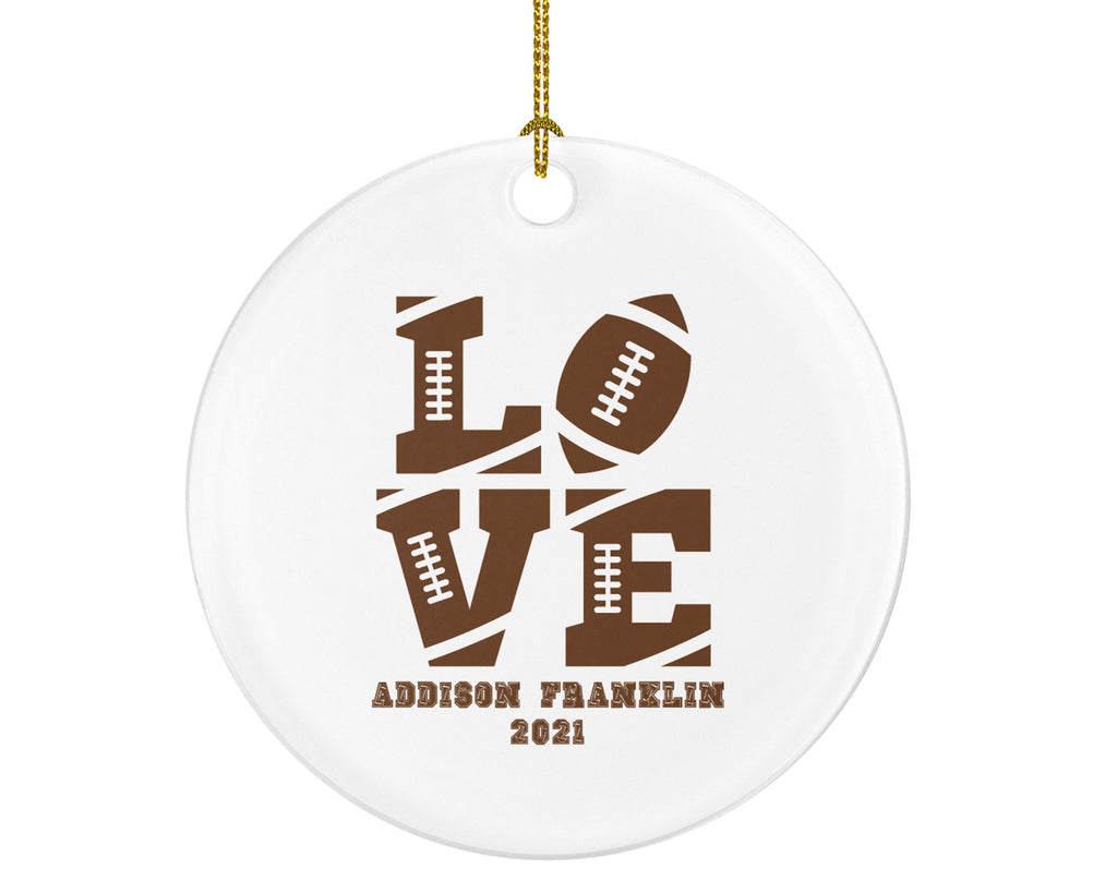Football Rugby Team Player Gamer Christmas Ornament Personalized - Sports Match Gift Custom Name