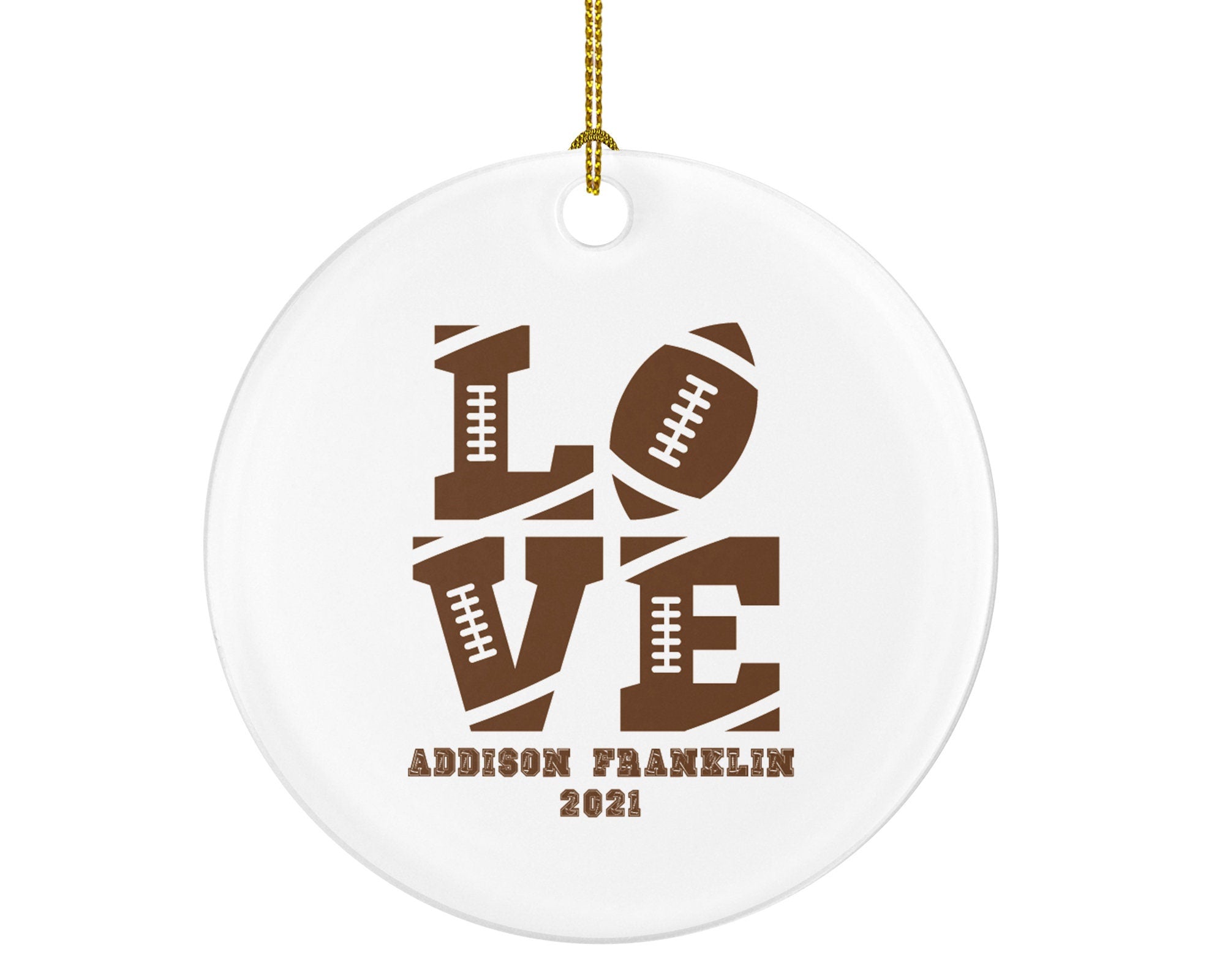 Football Rugby Team Player Gamer Christmas Ornament Personalized - Sports Match Gift Custom Name