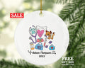 Veterinarian Christmas Ornament Personalized - Vet Animal Doctor Researcher Flower Pet Physician Medical Occupation Super Power Veterinary