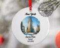 New York Downtown Ornament, Engagement, Married, Travel, Gift for Engaged Couple, Engagement Gift, Trip, Vacation Souvenir