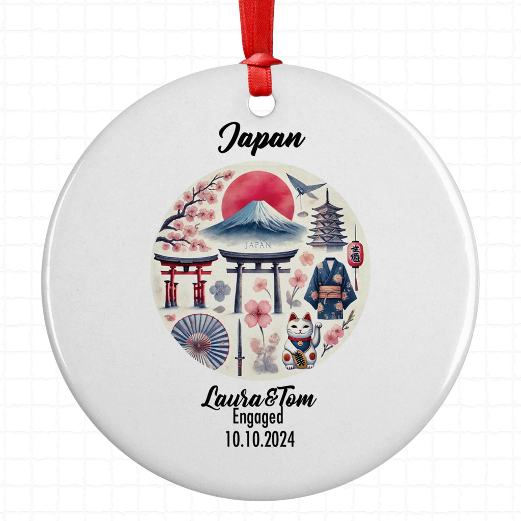 Japan Ornament, Engagement, Married, Travel, Gift for Engaged Couple, Engagement Gift, Trip, Vacation Souvenir