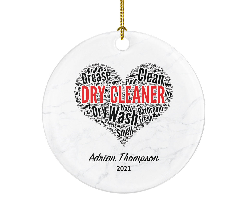 Dry Cleaner Christmas Ornament - Dry Cleaning Service Owner Worker Holiday Gratitude Personalized Gift For Appreciation Custom