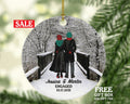 Engagement Christmas Ornament - Engaged Personalized Engagement Announcement Our First Christmas - Couple Gift - Custom Date and Name