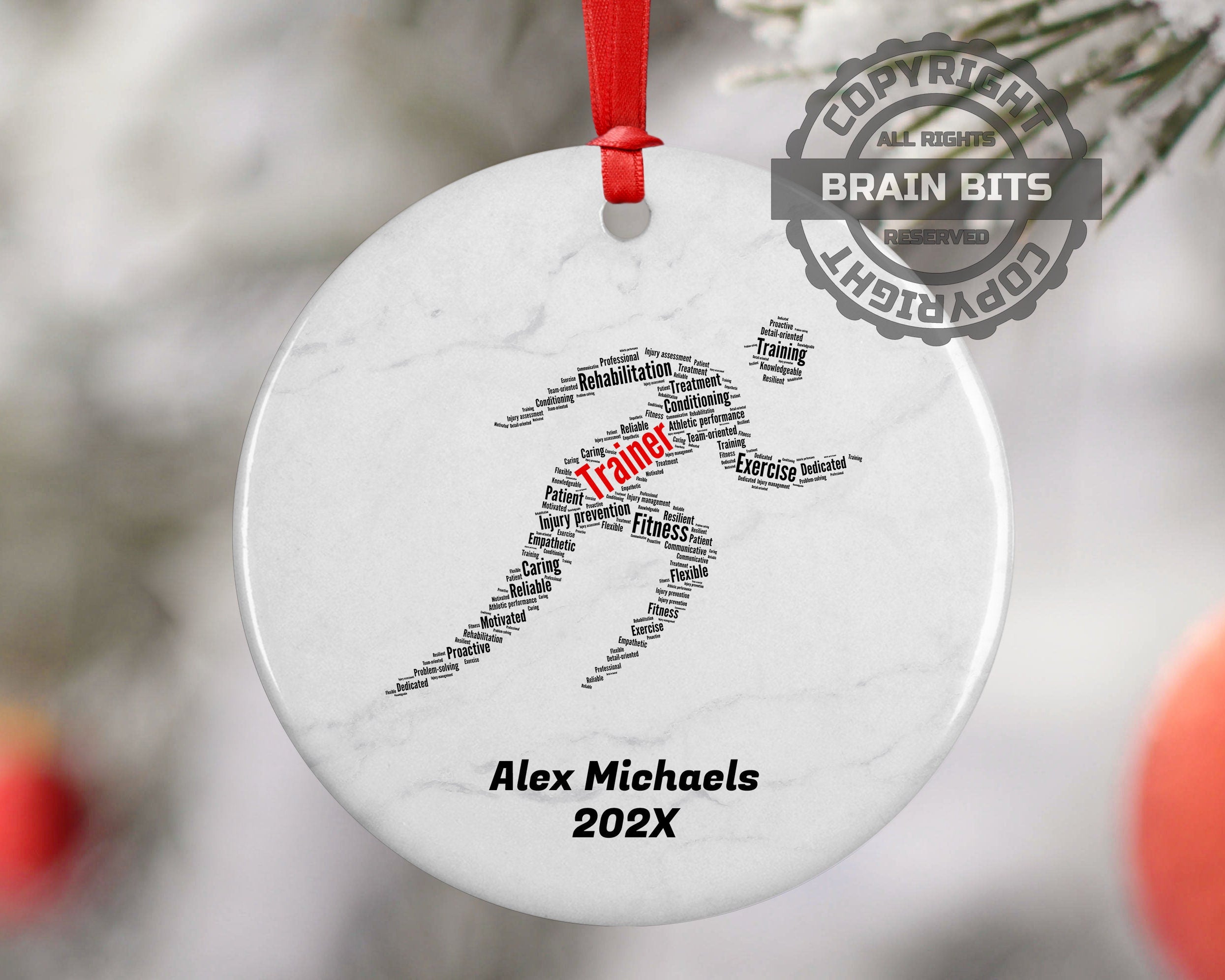 Trainer Personalized Christmas Ornament