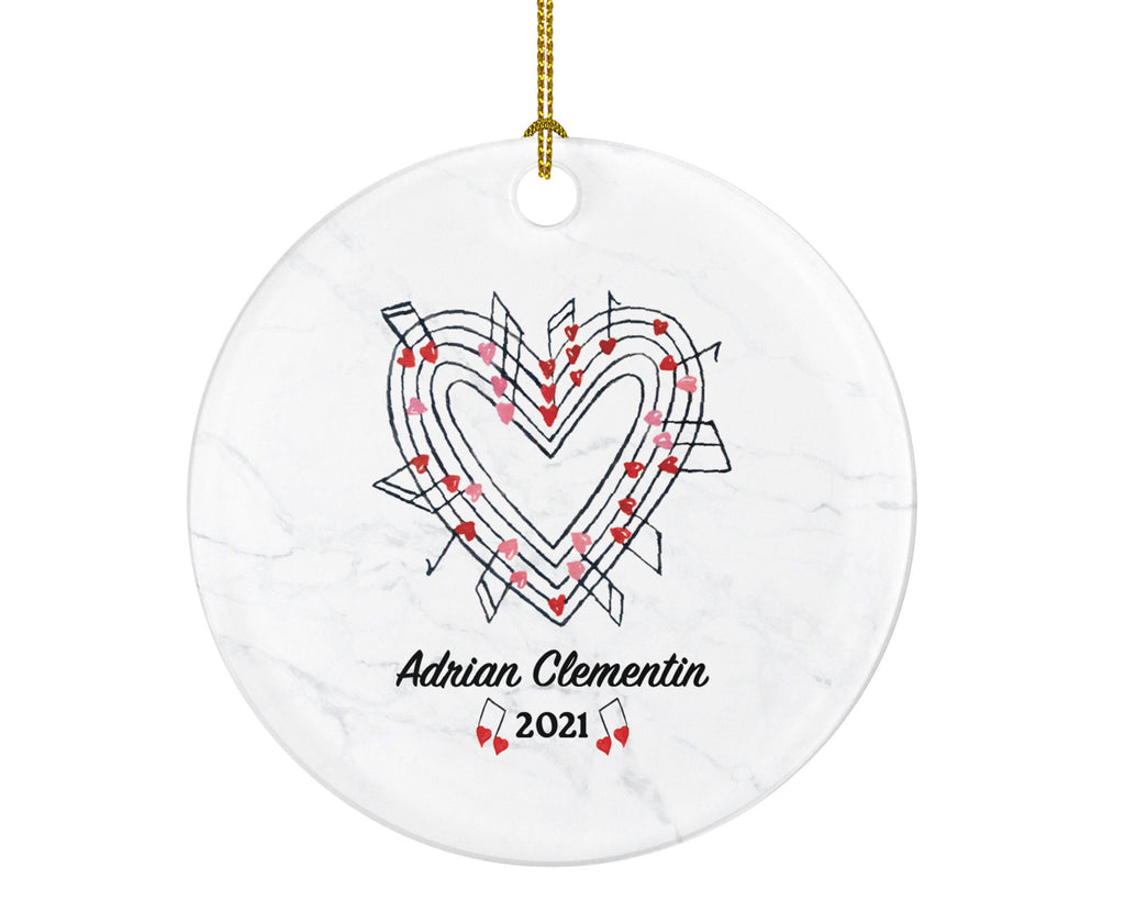 Singer Musician Christmas Ornament Personalized - Musical Gift for Singer - Custom Name Year