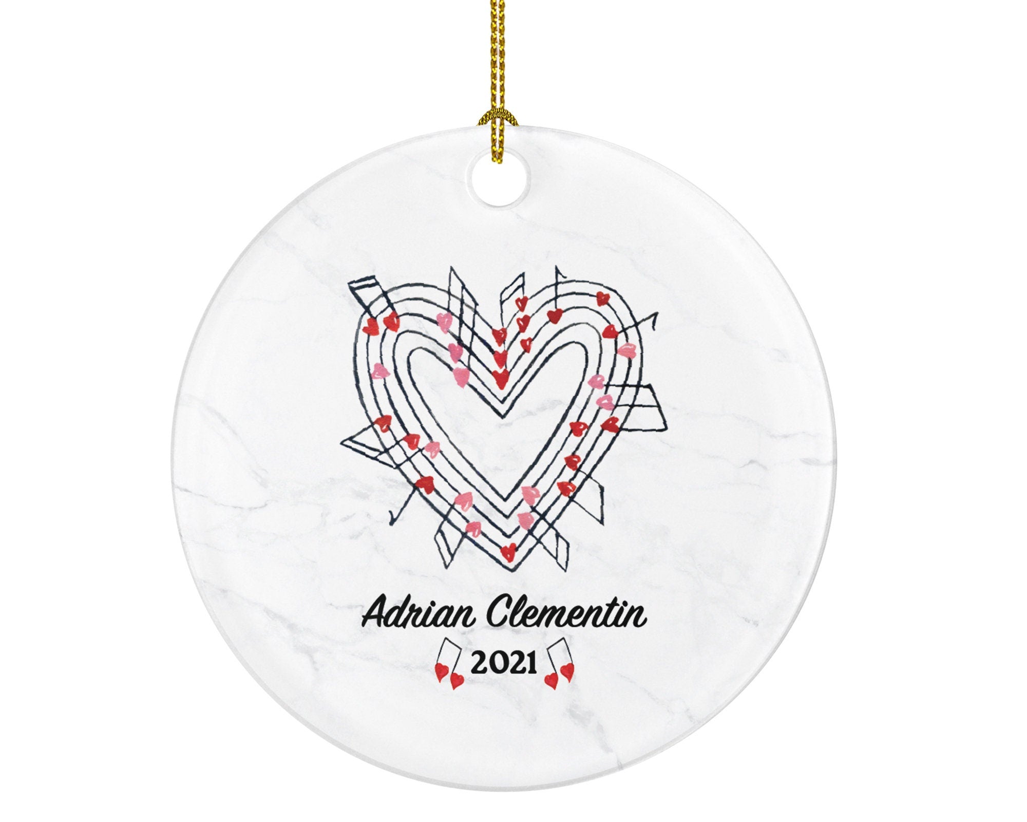 Singer Musician Christmas Ornament Personalized - Musical Gift for Singer - Custom Name Year