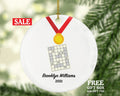 Battleship Player Christmas Custom Ornament, Enthusiast, Board Games Personalized