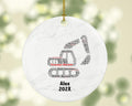Personalized Excavator Operator Christmas Ornament – Custom Construction Gift – Heavy Equipment Ornament – Digger Operator Keepsake